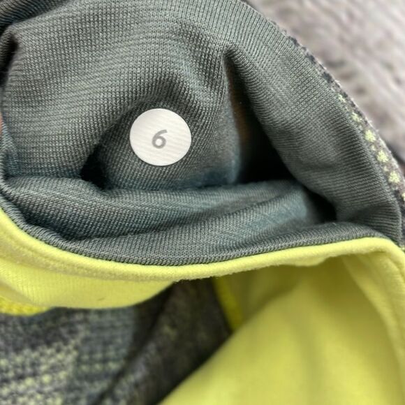 Lululemon Wunder Under Crop 6 Diamond Jacquard Space Dye Slate Clarity Yellow - Picture 8 of 13
